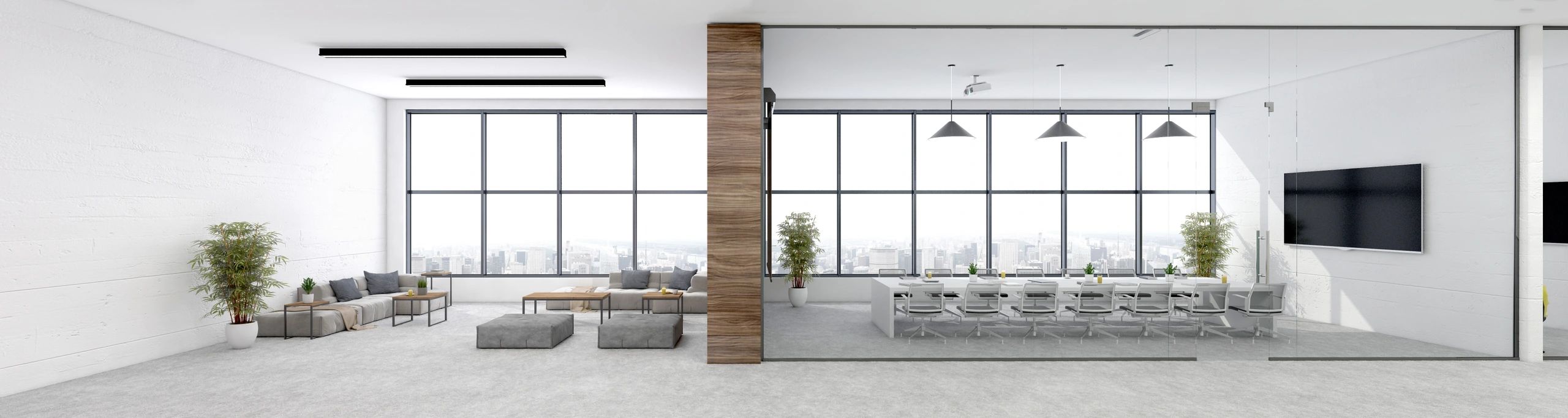 Modern office interior representing professional business operations